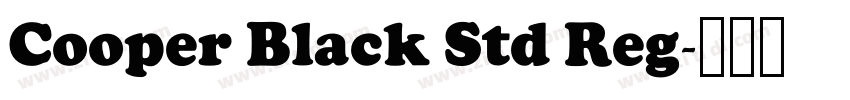 Cooper Black Std Reg字体转换